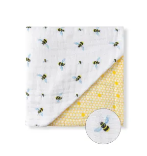 Organic Reversible Snug Blanket - Bee