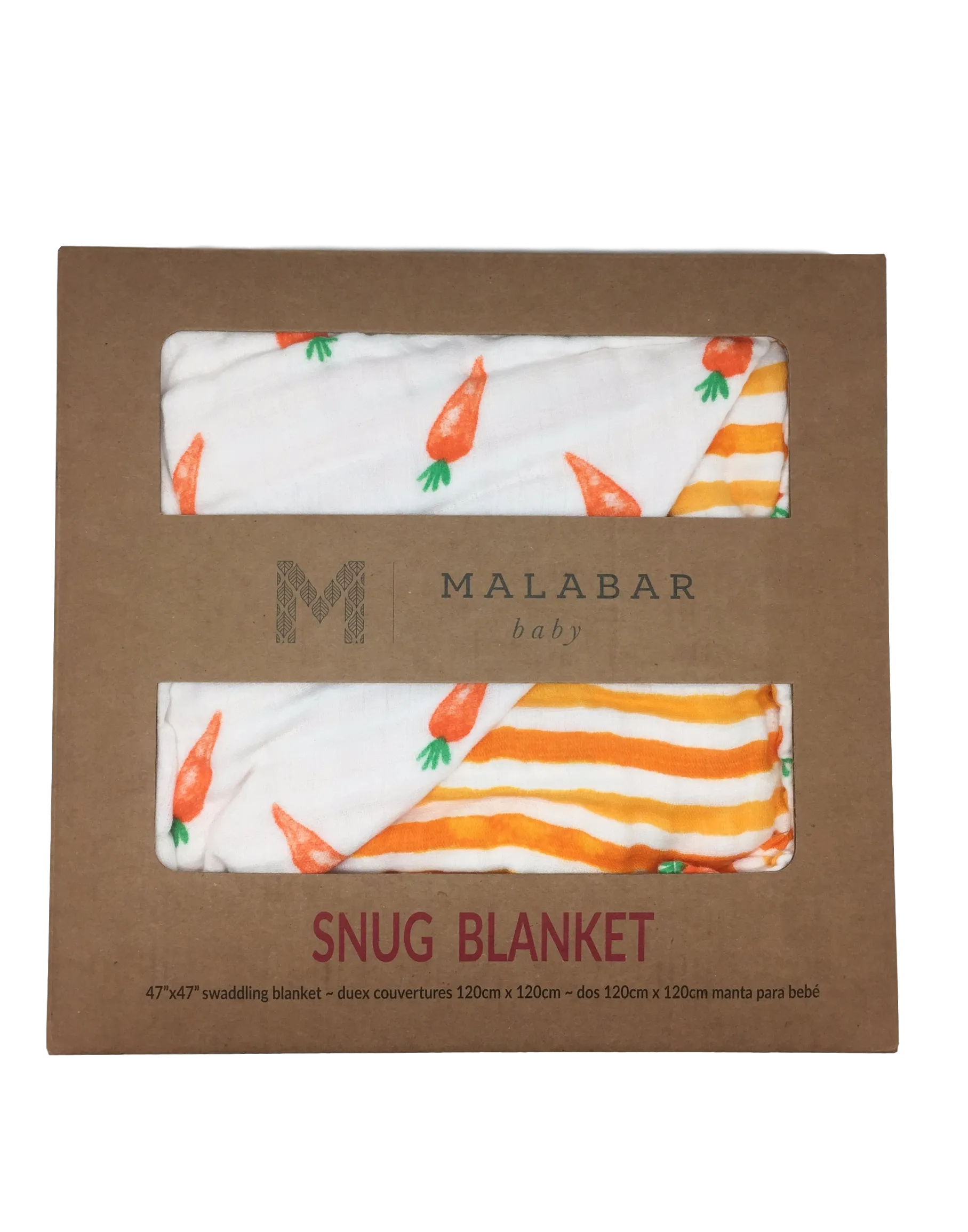 ORGANIC SNUG BLANKET - CARROTS