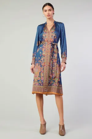 Paisley Patterned Belted Dress