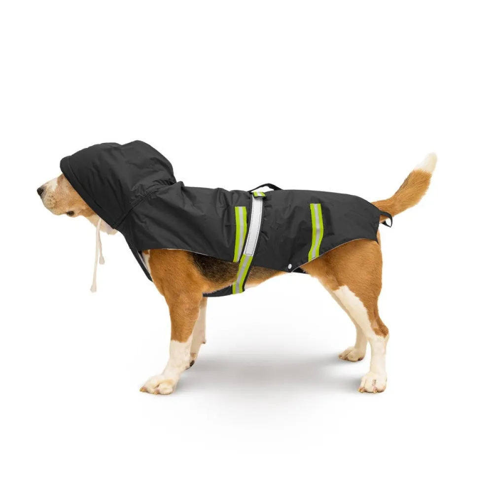 PetWale Reflective Raincoat for Dogs (Black)