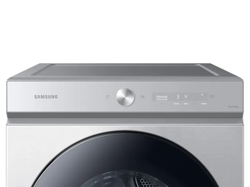 Samsung DVE53BB8700TA3 Bespoke 7.6 cu. ft. Ultra Capacity Electric Dryer with Super Speed Dry and AI Smart Dial in Silver Steel