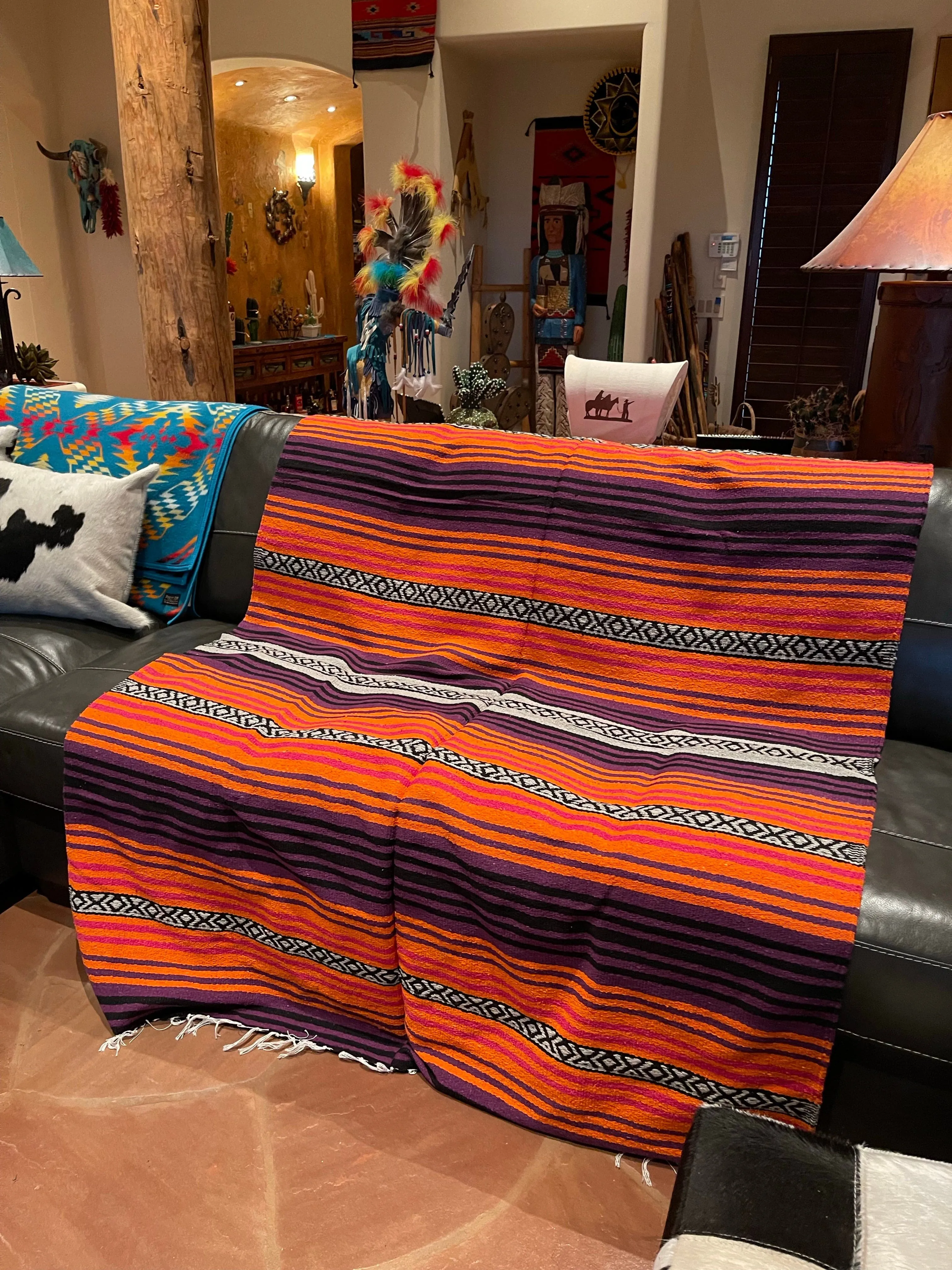 Santa fe peyote blanket 74”-56”