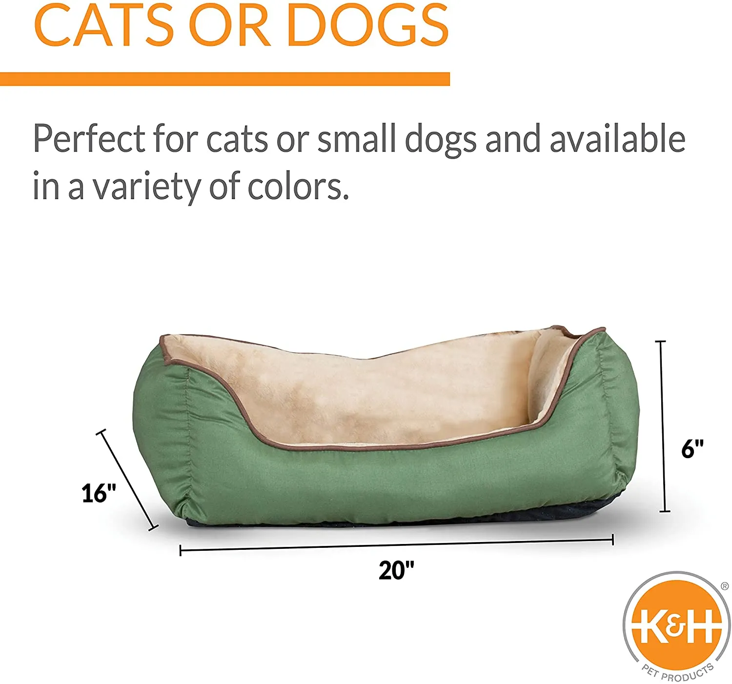 Self Warming Dog Bed - 16-Inch by 20-Inch - K&H Manufacturing Lounge Sleeper