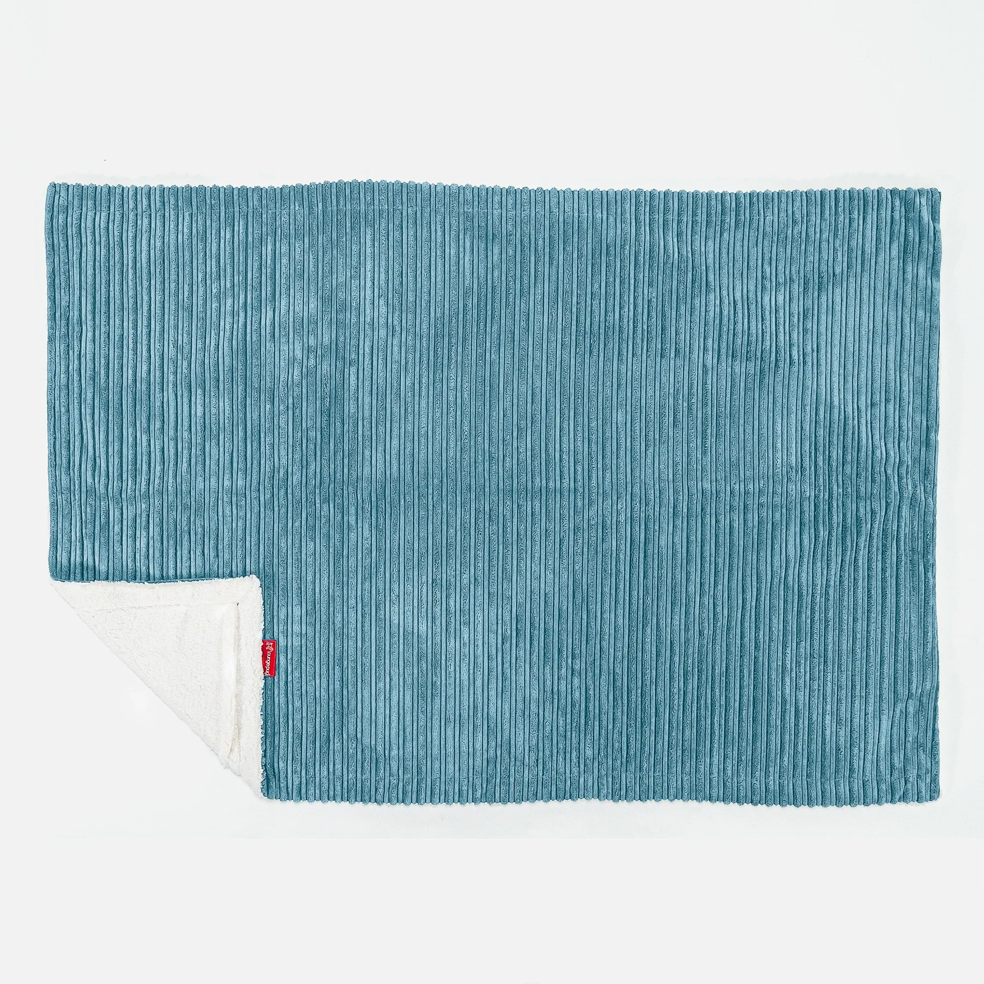 Sherpa Throw / Blanket - Cord Aegean Blue