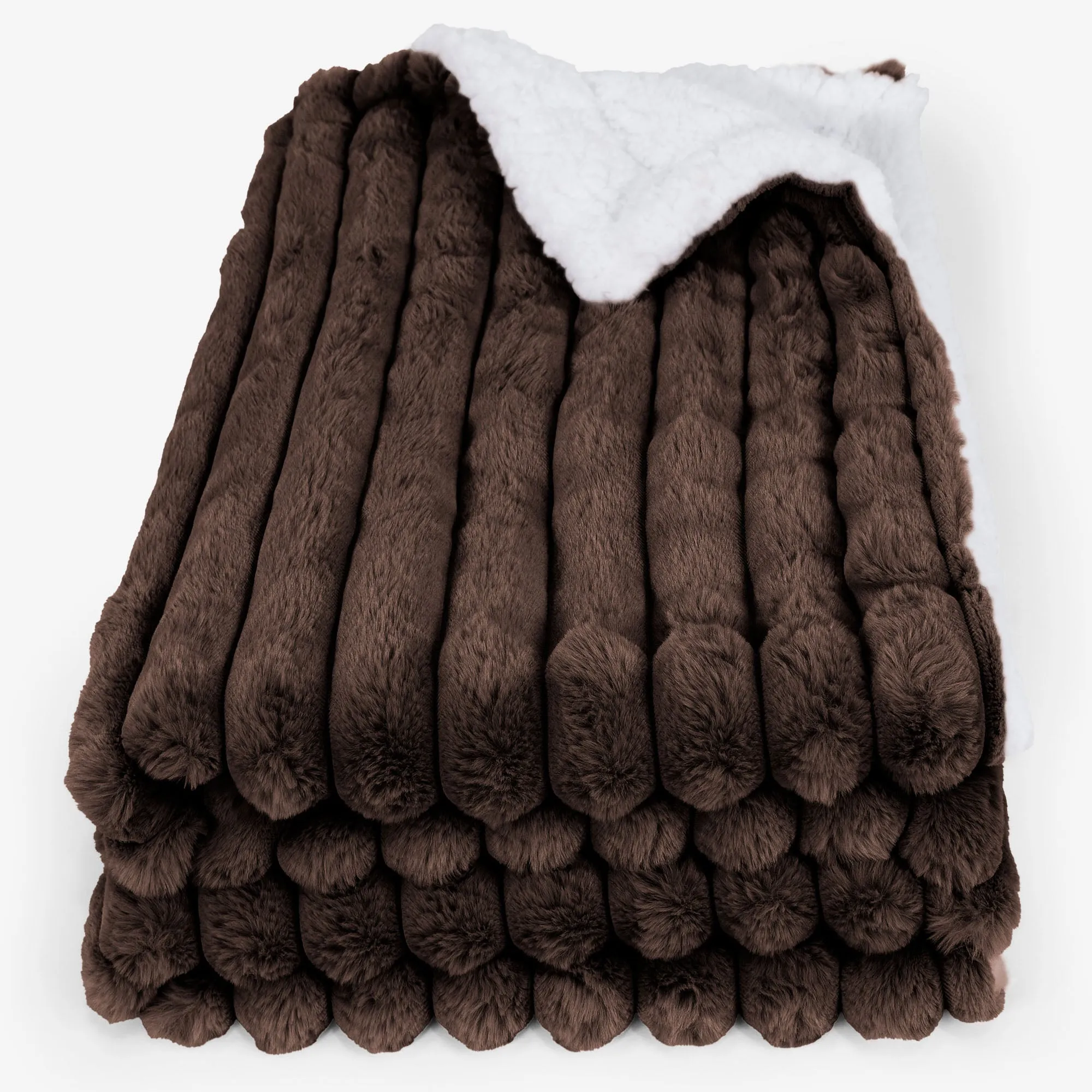 Sherpa Throw / Blanket - Ultra Plush Cord Sable