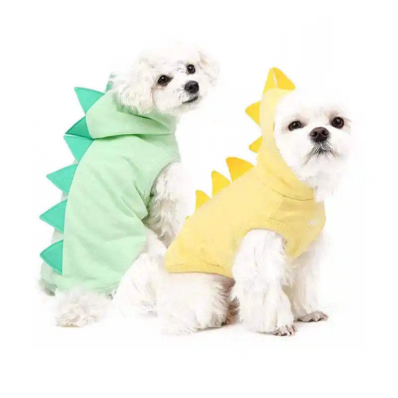 Sleeveless Dino Dog Hoodie