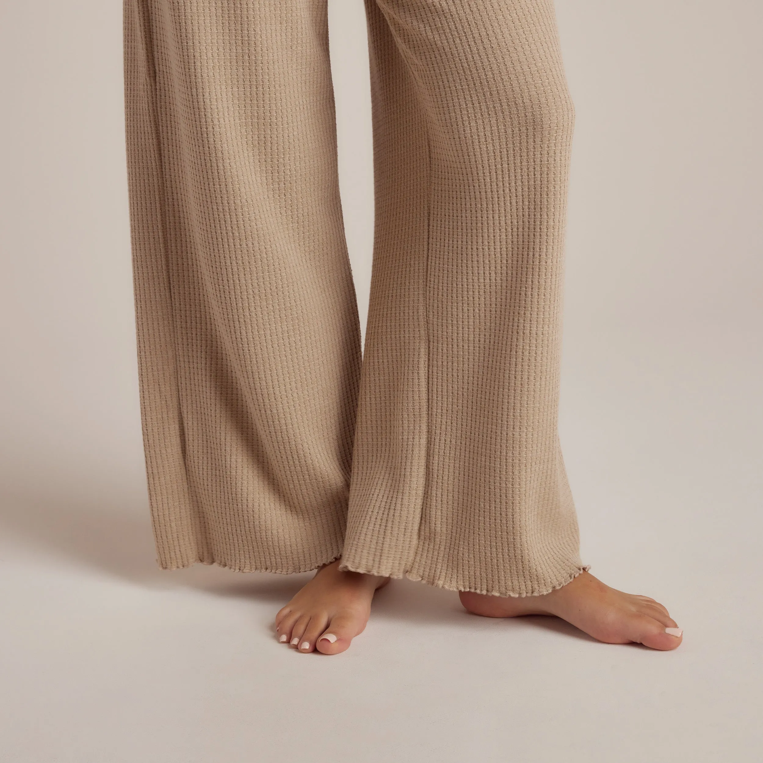 Soft Waffle Pajama Pants - Mink