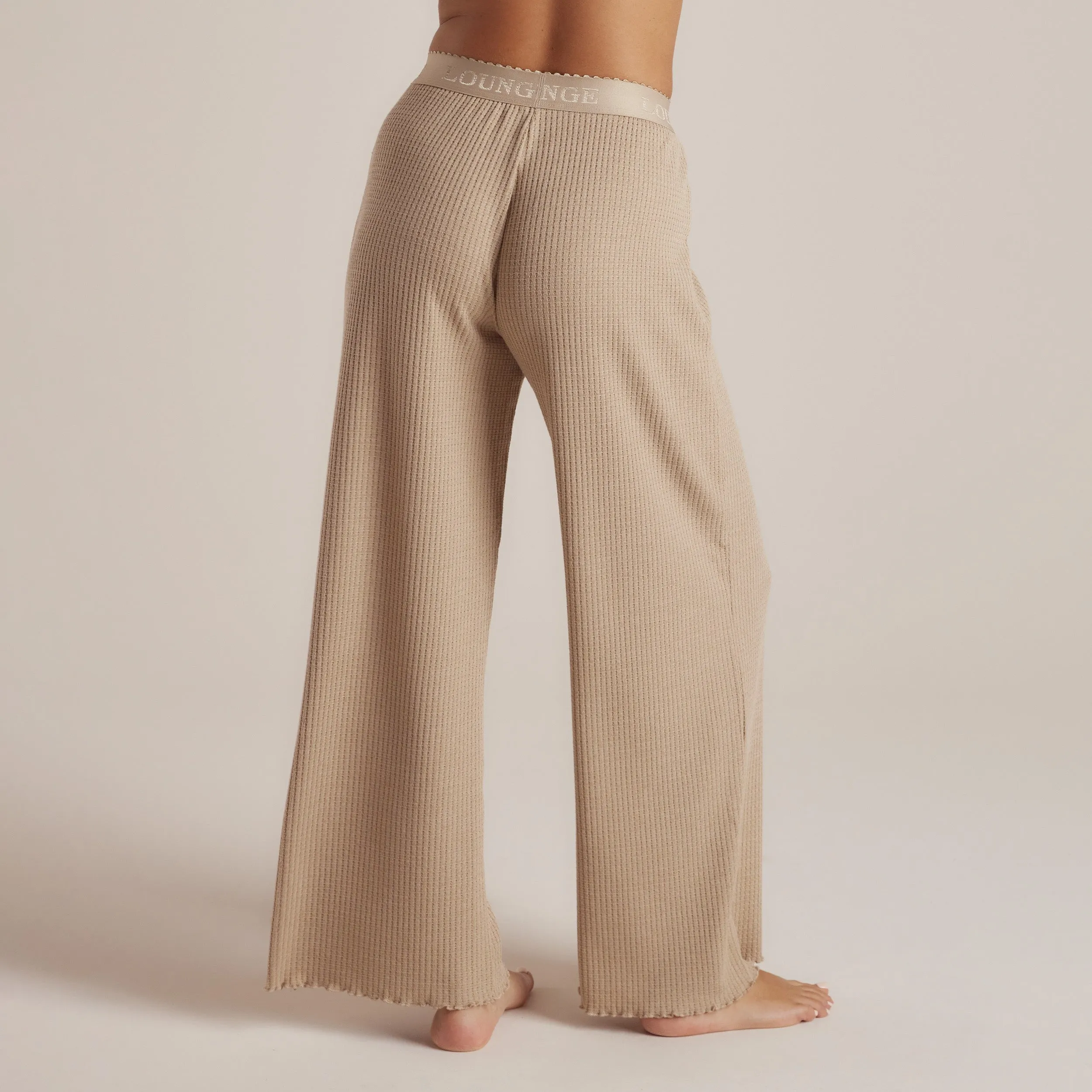 Soft Waffle Pajama Pants - Mink