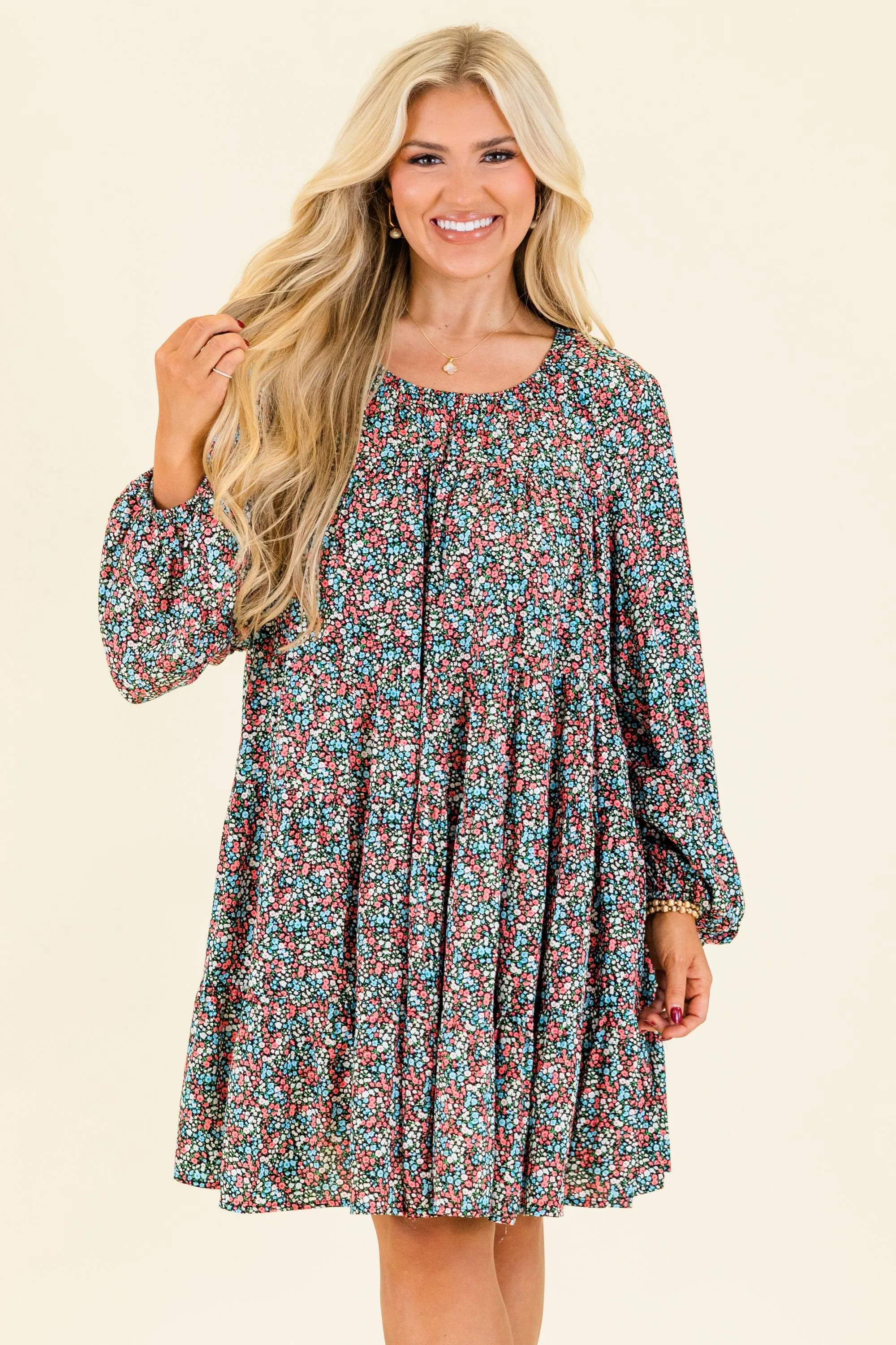 Still Blooming Dress, Black