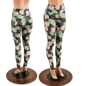 Succa For You Succulent Print High Waist Leggings READY to SHIP