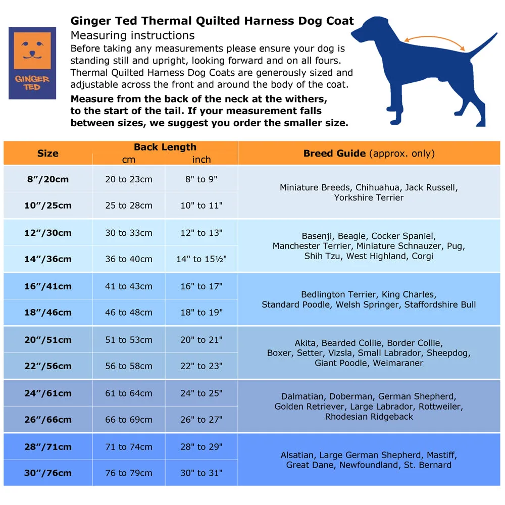 Thermal Harness Quilted Dog Coat