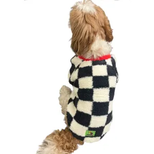 Woofiezz Soft & Cosy Checked Winter Sweater for Dogs and Cats (Red)